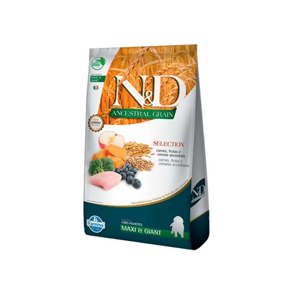 Ração N&D Ancestral Grain Selection Para Cães Filhotes Raças Grandes Sabor Frango 15 Kg