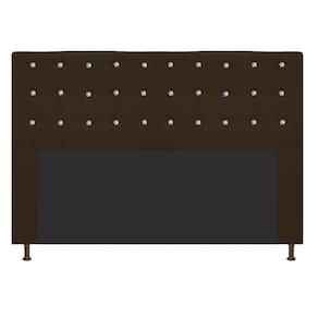 Cabeceira Estofada Dama 160cm Queen Size Marrom