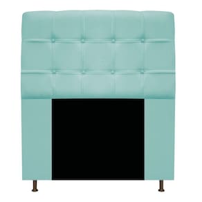 Cabeceira Estofada Mel 90 Cm Solteiro Suede Azul Tiffany