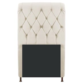 Cabeceira Estofada Cristal 90cm Solteiro Bege