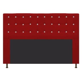 Cabeceira Estofada Dama 160 cm Queen Size Vermelho