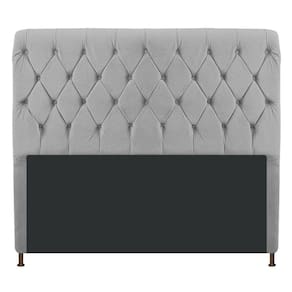 Cabeceira Estofada Cristal 160cm Queen Size Cinza