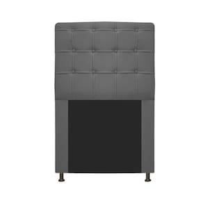 Cabeceira Estofada Dama 90 Cm Solteiro Corano Cinza