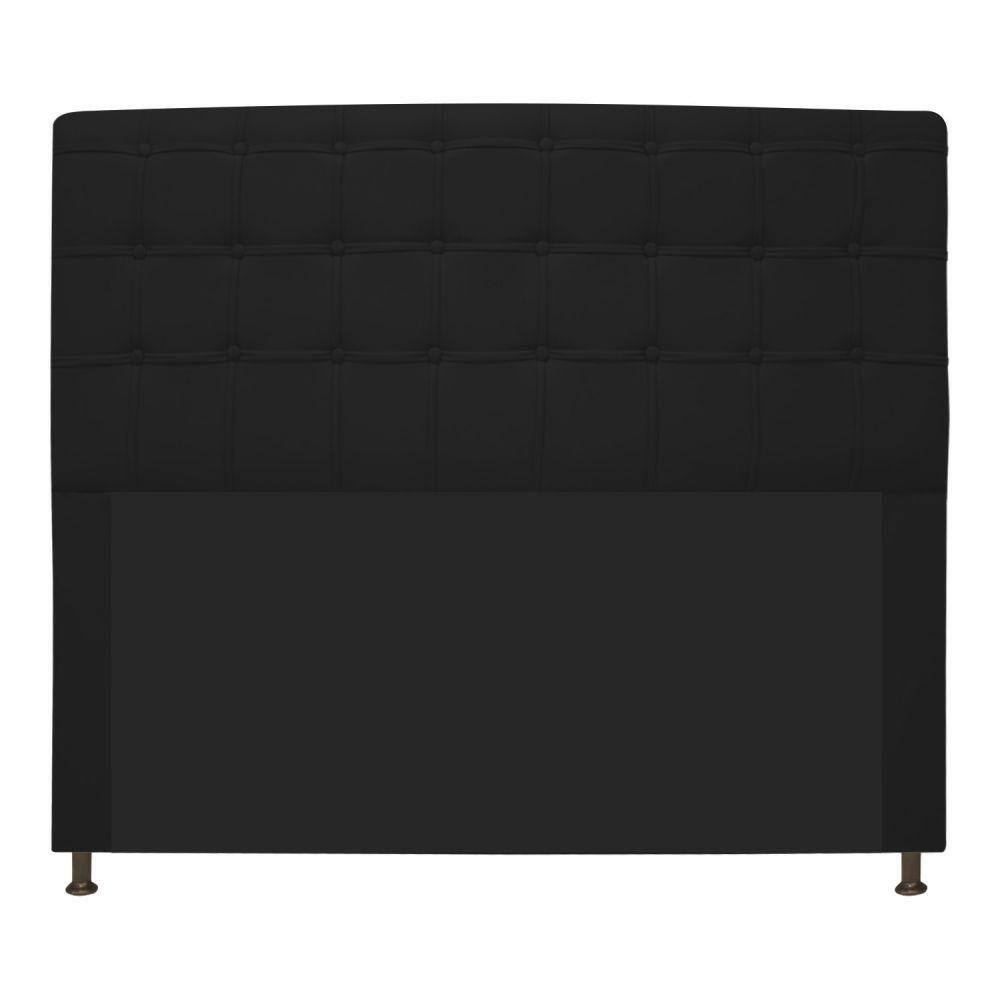 Cabeceira Estofada Dama 160cm Queen Size Preto