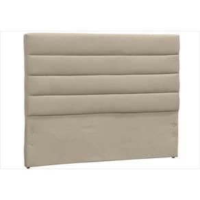 Cabeceira Casal Queen 160 Cm Greta Suede Liso Bege