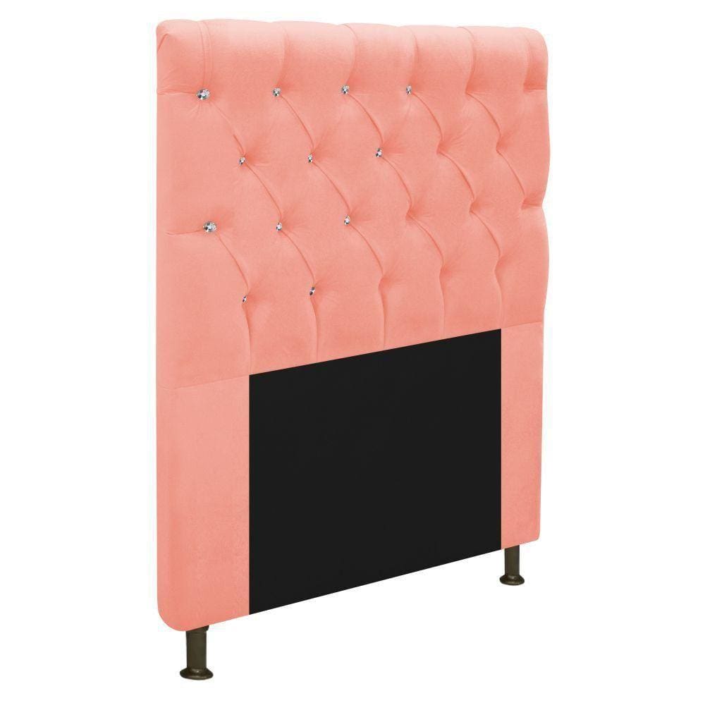 Cabeceira Estofada Cristal 90cm Solteiro Coral