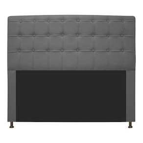 Cabeceira Estofada Dama 195cm King Size Cinza