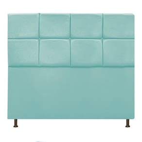 Cabeceira Estofada Damares 160 Cm Queen Size Azul Tiffany