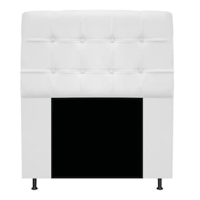 Cabeceira Estofada Mel 90 Cm Solteiro Suede Branco
