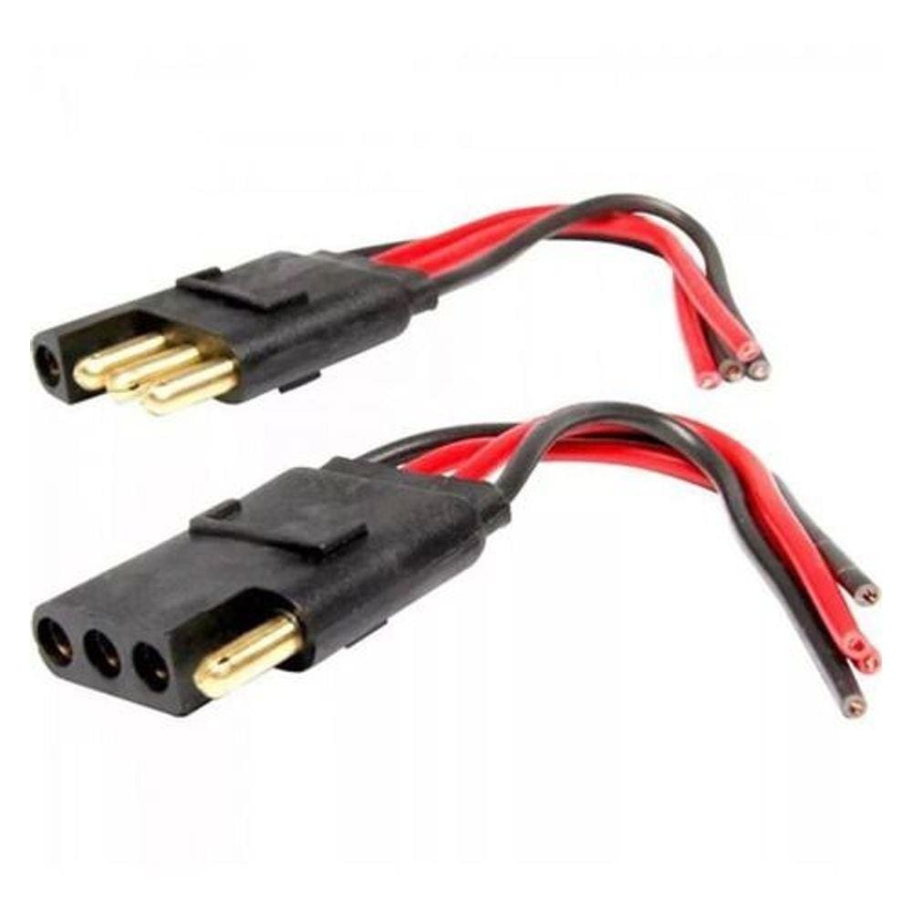 Plug Tomada Conector Soquete 4 Vias Fio 1,50mm Pct C 10 Unid