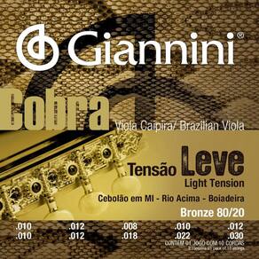 Encordoamento Viola Giannini Cv82l Cebolao Mi/Rio Acima/Boi Cobra