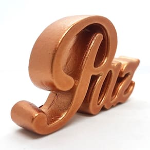 Palavra Paz Rosé de Mesa Decorativa Enfeite Detalhado 8x6cm