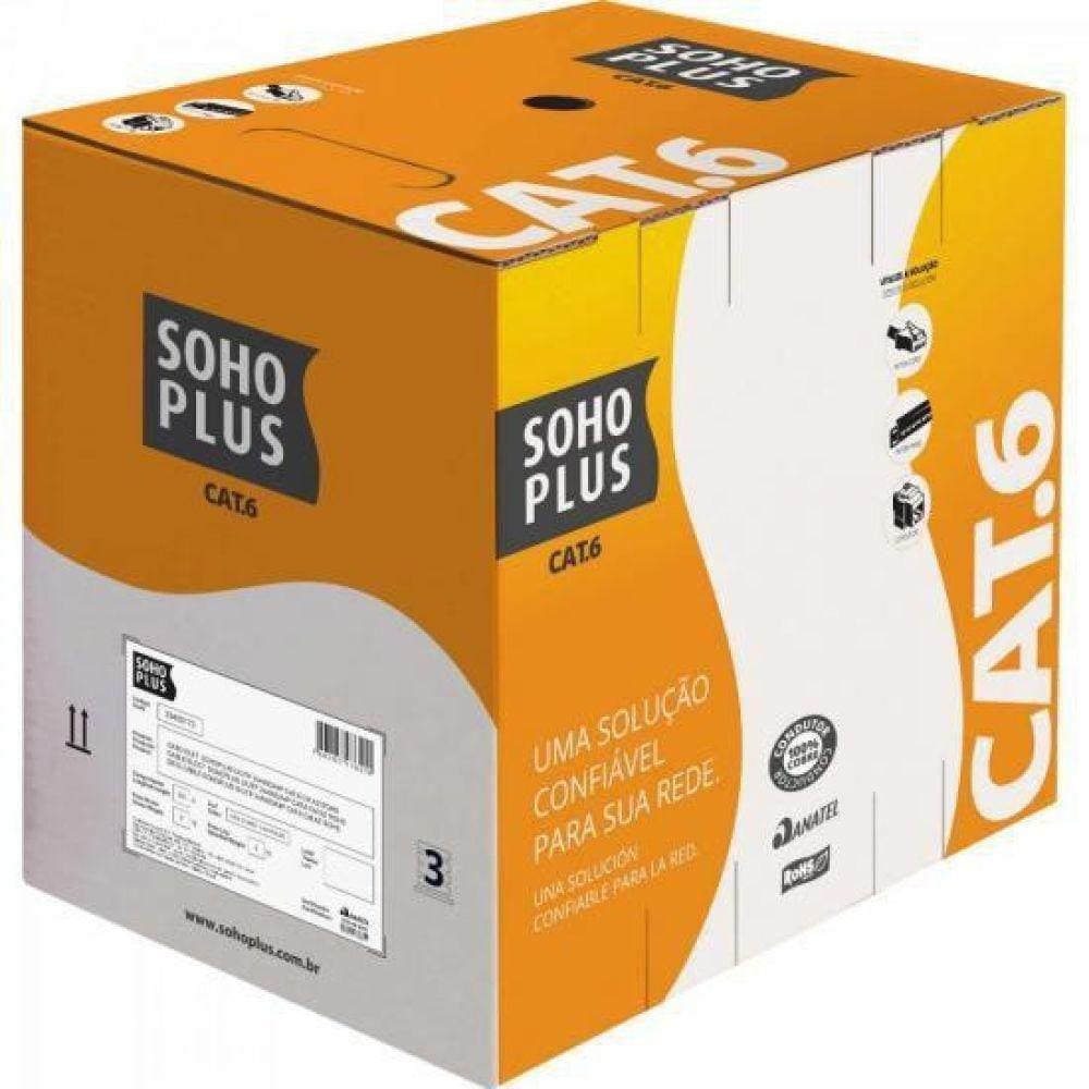Cabo de Rede Cat6 Cmx 305m Azul Sohoplus