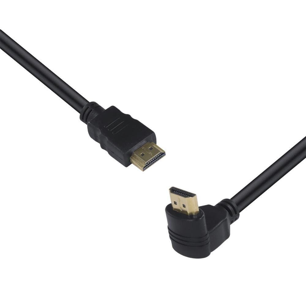 Cabo Hdmi 2.0 Conexao Ethernet 1 Conector 90o 10 Metros