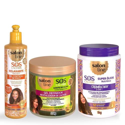 Kit Verao Sos Cachos Cremascara Gel Gel Definidor Salon Line Casas Bahia
