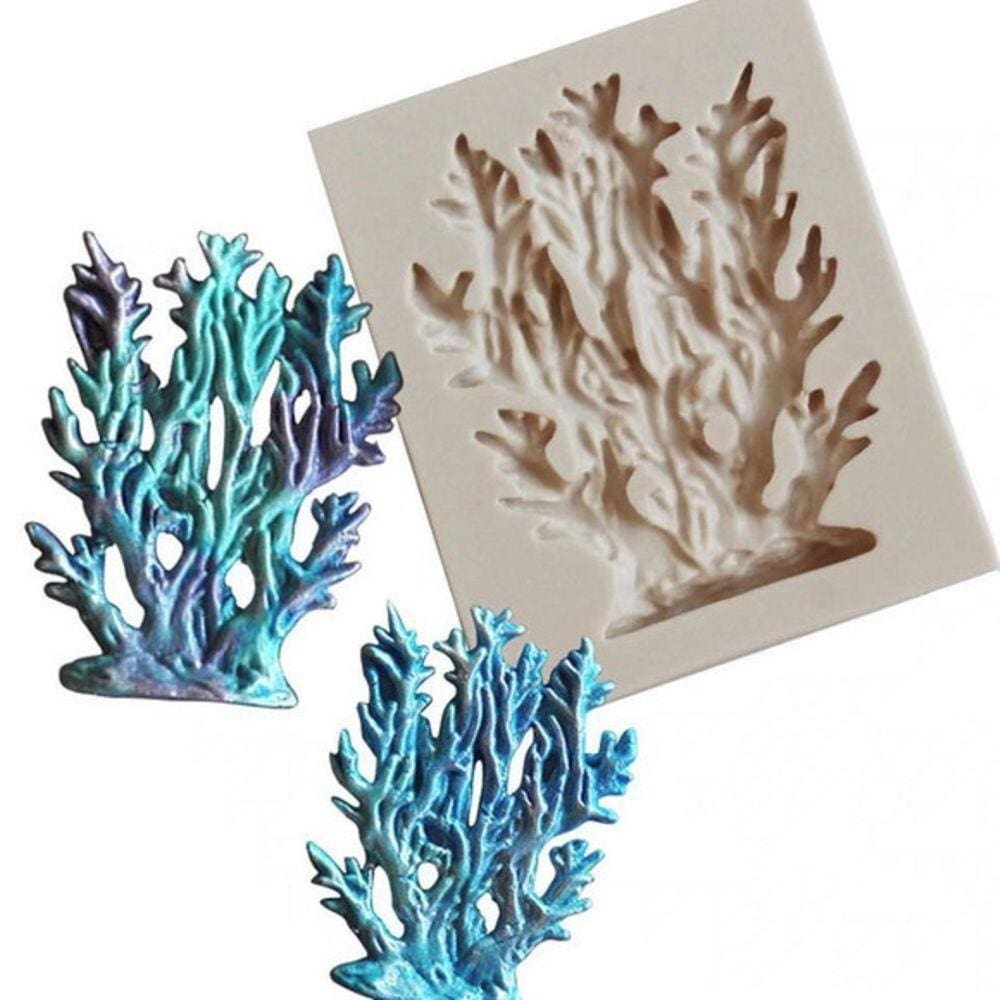 Molde De Silicone Fundo Do Mar, Algas