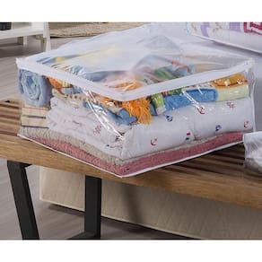 Kit 05 Organizadores de Enxovais e Roupas Pvc Transparente