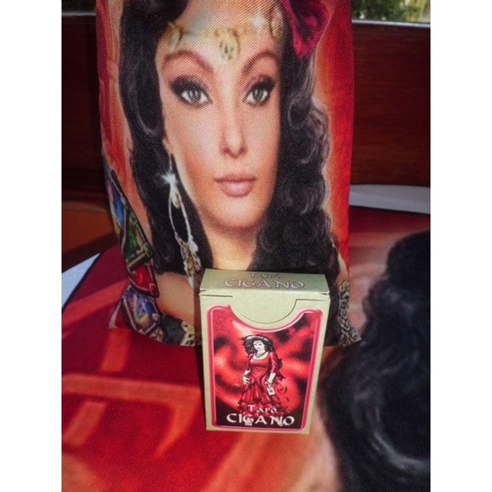 Toalha Esoterica Pombagira Cigana Rosa Flor E Tarot Cigano