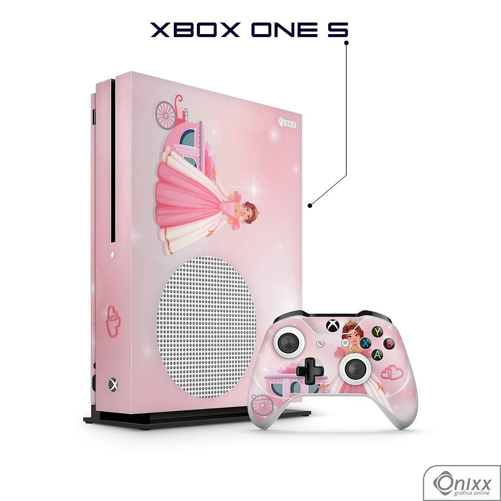 Skin PS4 PRO Adesiva Princesa Tema Rosa