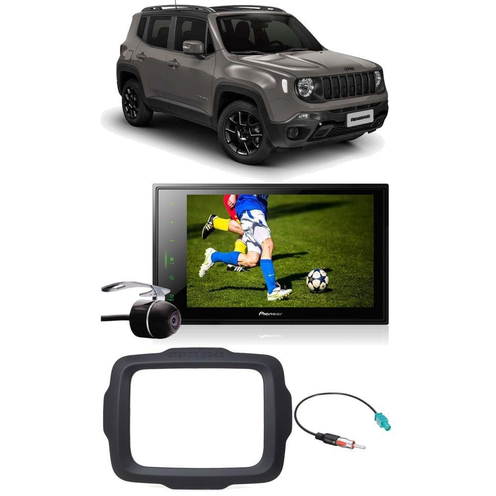 Multimídia Jeep Renegade Pioneer DMH-ZS8280TV 8” Polegadas TV Digital Bluetooth USB Espelhamento Android IOS