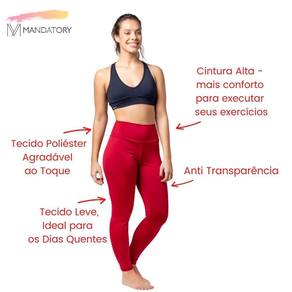 Legging Academia Feminina Cintura Alta Preta Azul e Verde -  MandatoryMandatory