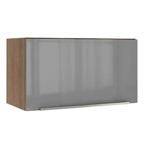 Armário Aéreo Madesa Lux 60cm 1 Porta Basculante Rustico Cza