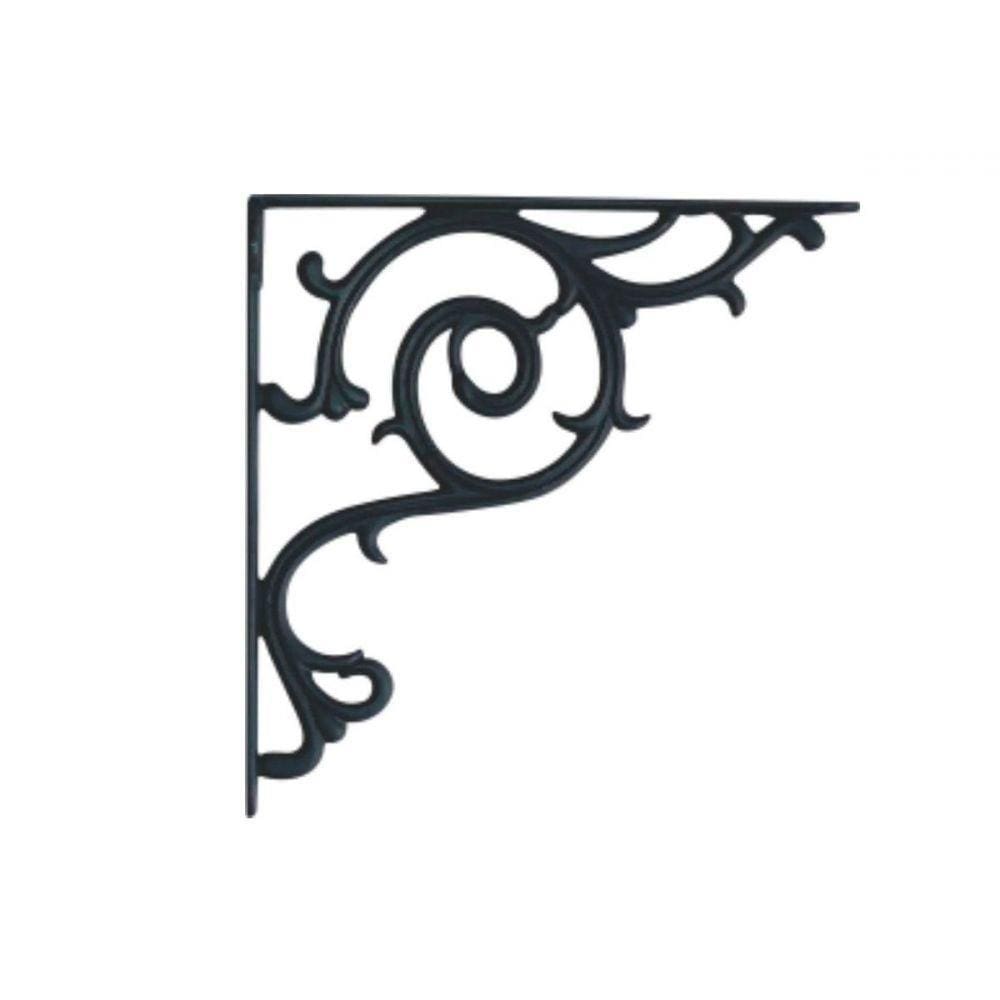 Cantoneira Mão Francesa Ferro Fundido Nº09 Em Hera 30x30cm