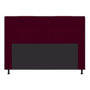 Cabeceira Estofada Dama 160 Cm Queen Size com Botonê Bordô