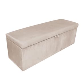 Calçadeira Clean 100cm Suede Bege D`Rossi