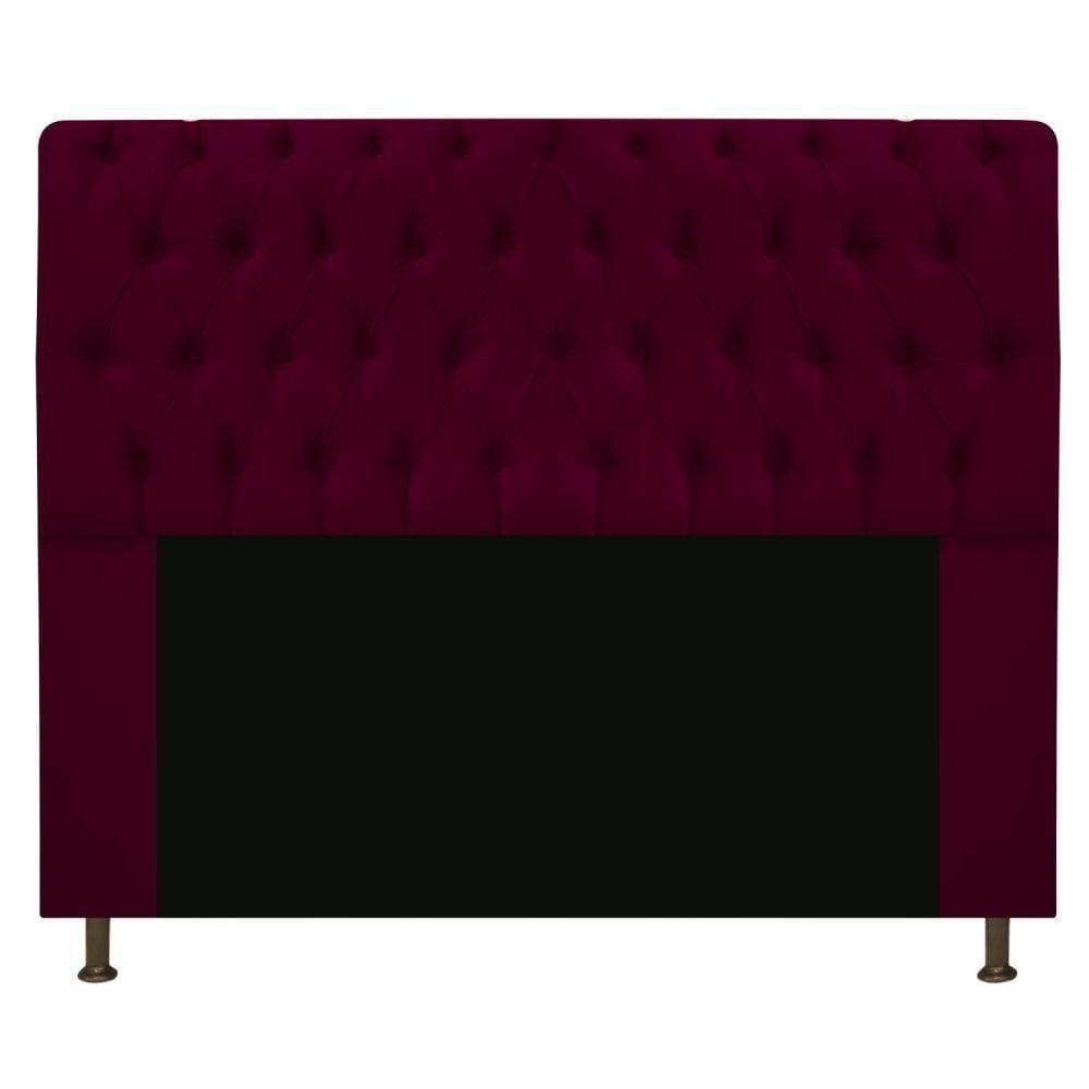 Cabeceira Estofada Lady 160 Cm Queen Size Bordô