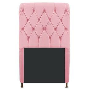 Cabeceira Estofada Cristal 100cm Solteiro Rosa Bebê