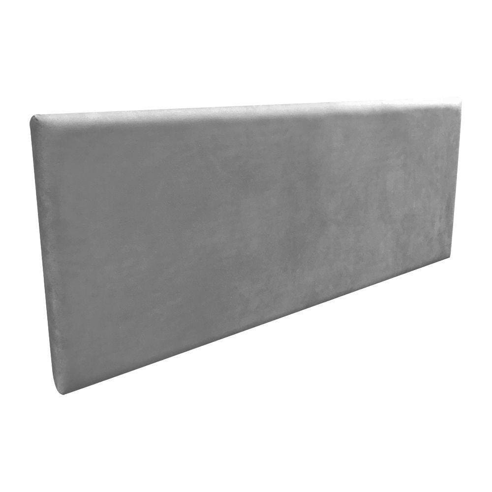 Cabeceira Painel Clean Box Casal 140cm Suede Grafite D`Rossi