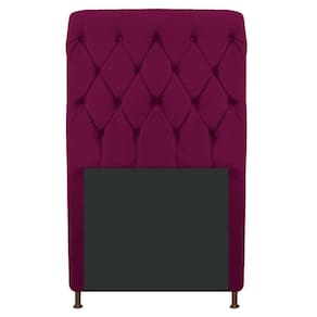 Cabeceira Estofada Cristal 100 Cm Solteiro Suede Bordô