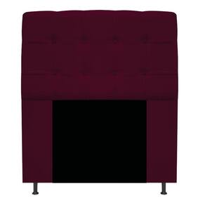Cabeceira Estofada Mel 90 Cm Solteiro Suede Bordô