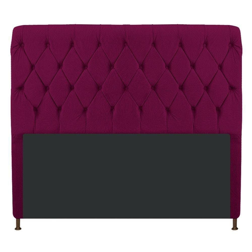 Cabeceira Estofada Cristal 160cm Queen Size Bordô