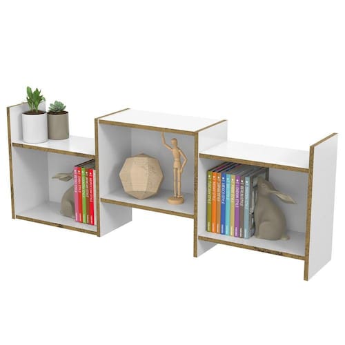 imagem-Nicho de Parede Decorativo Million Branco/Nature - Patrimar Móveis