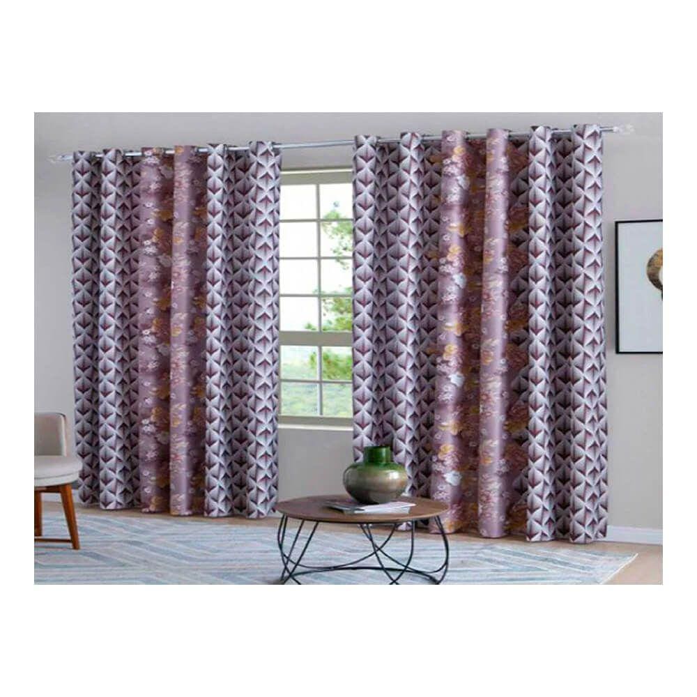 Cortina para Sala Estampada Com Ilhos 4,00 x 2,50 m Cuiaba Sultan