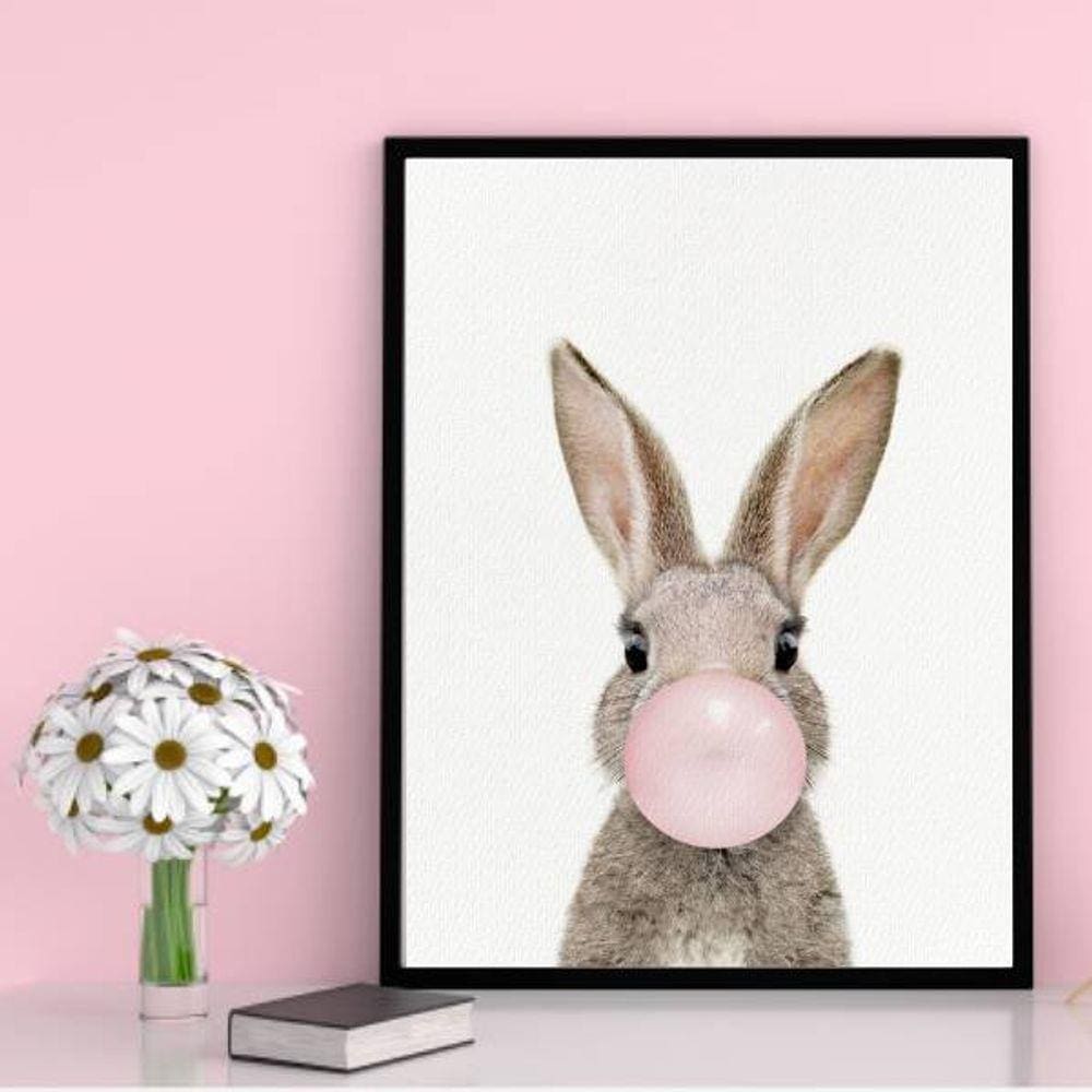 Quadro Decorativo Coelho Chicletes