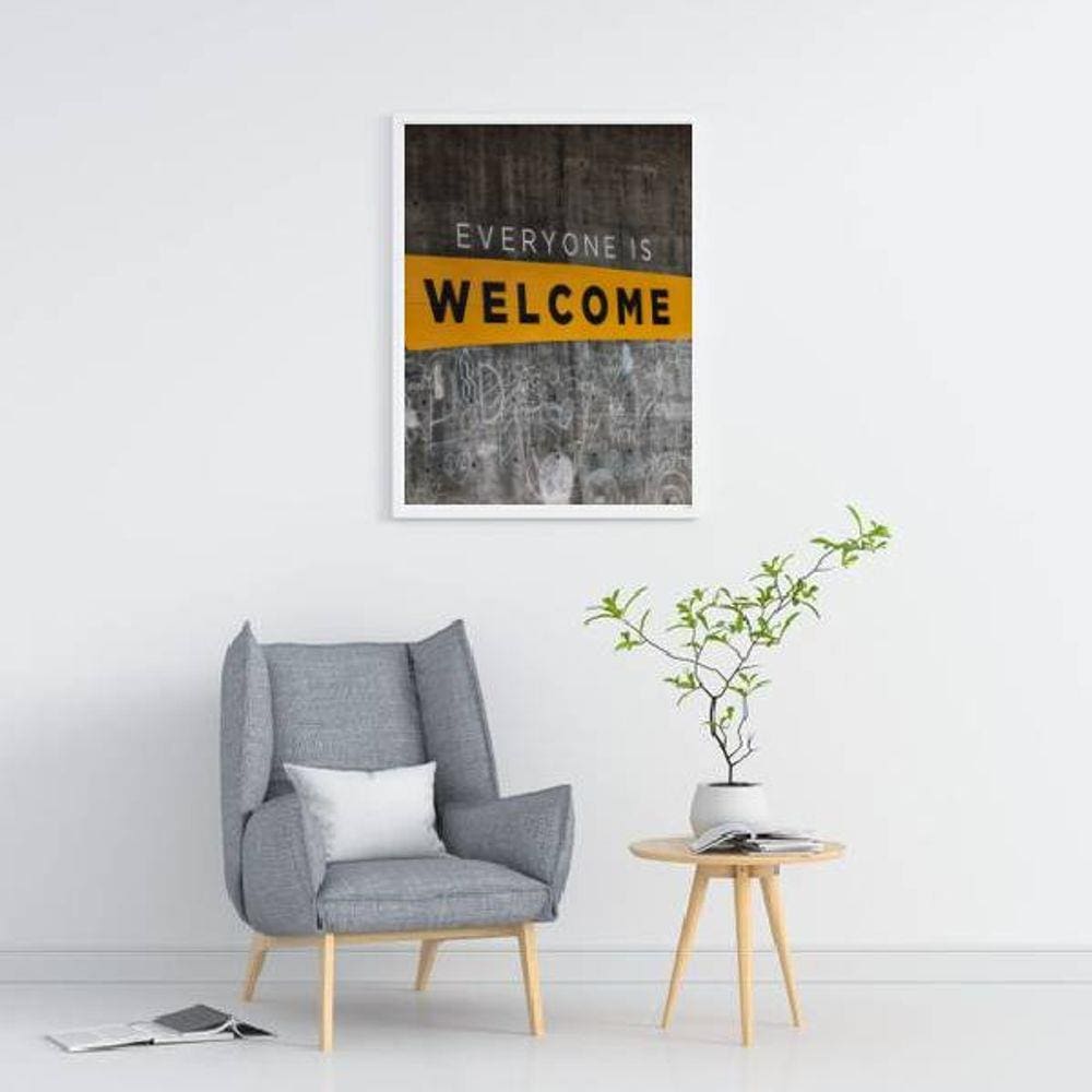Quadro Decorativo Fotografia Everyone is Welcome