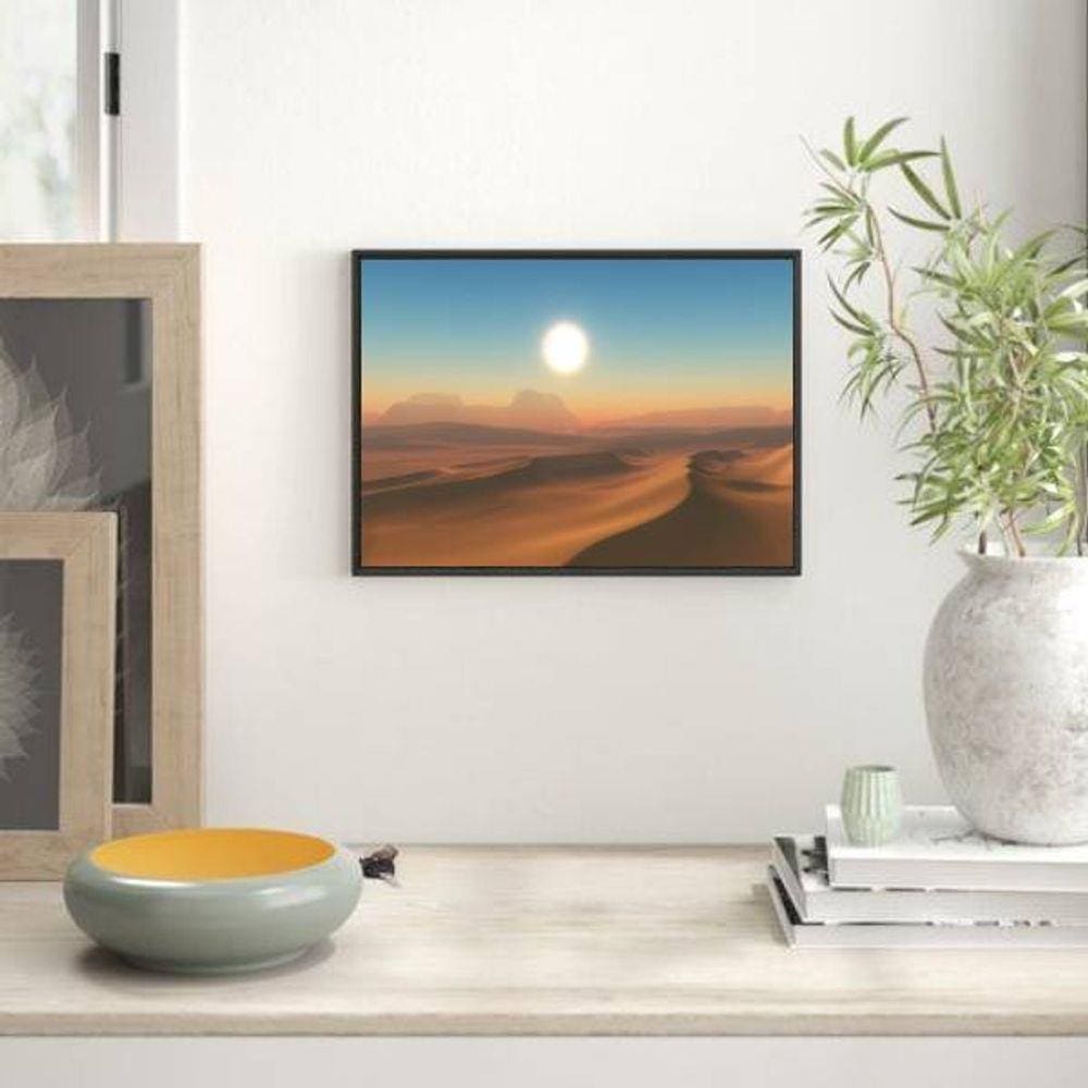 Quadro Decorativo Fotografia Sol do Deserto