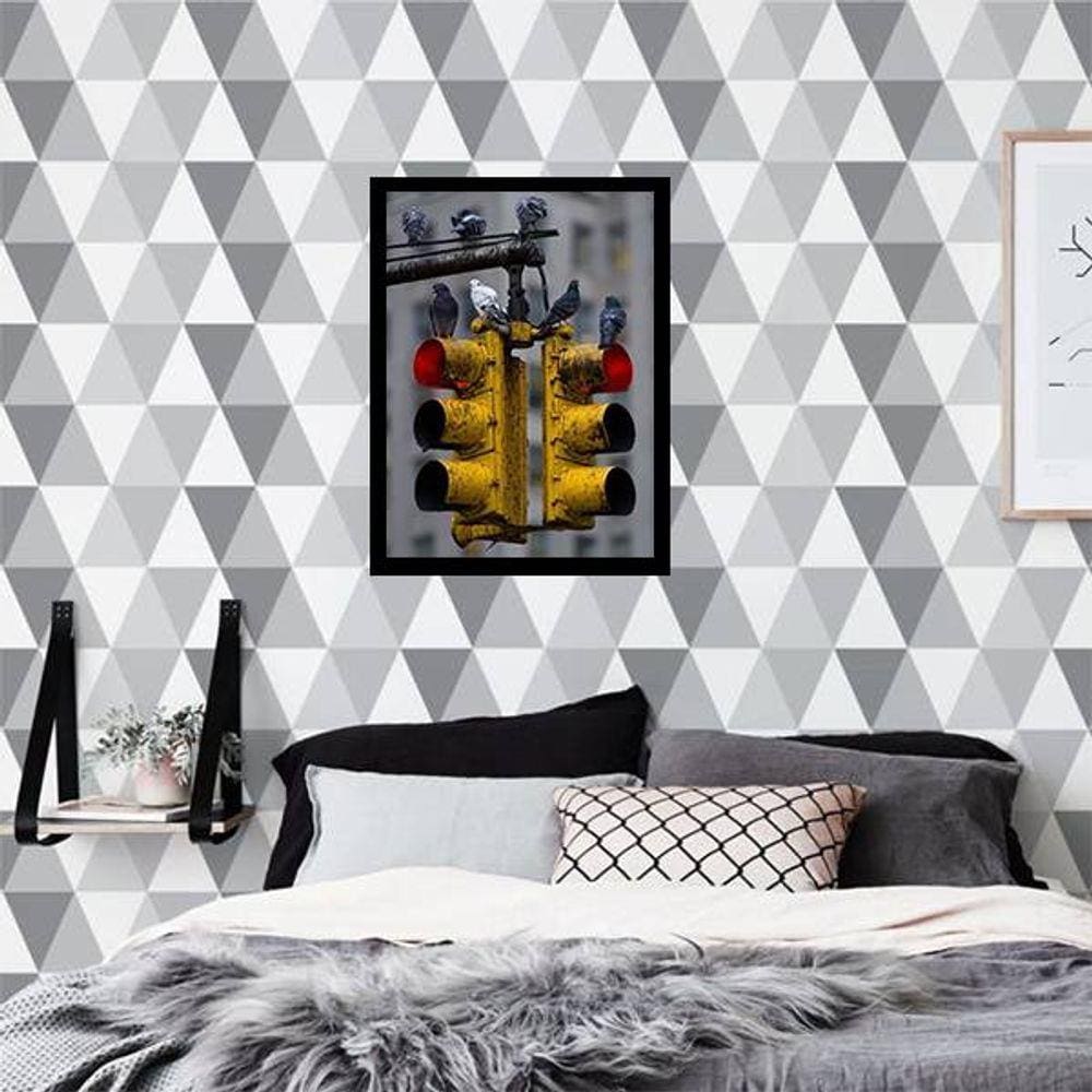 Quadro Decorativo Fotografia Farol de Trânsito