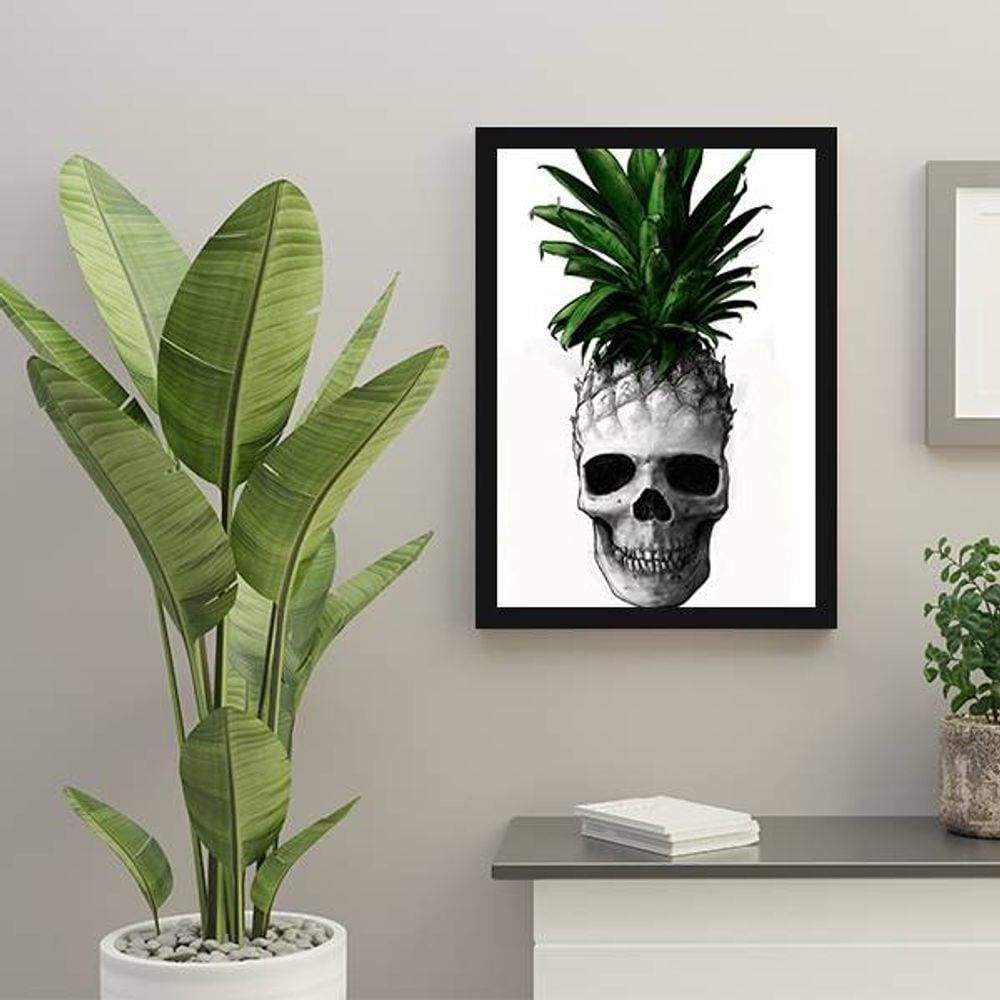 Quadro Decorativo Caveira Abacaxi