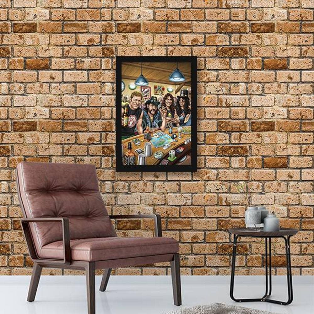 Quadro Decorativo Ícones do Rock no Bar