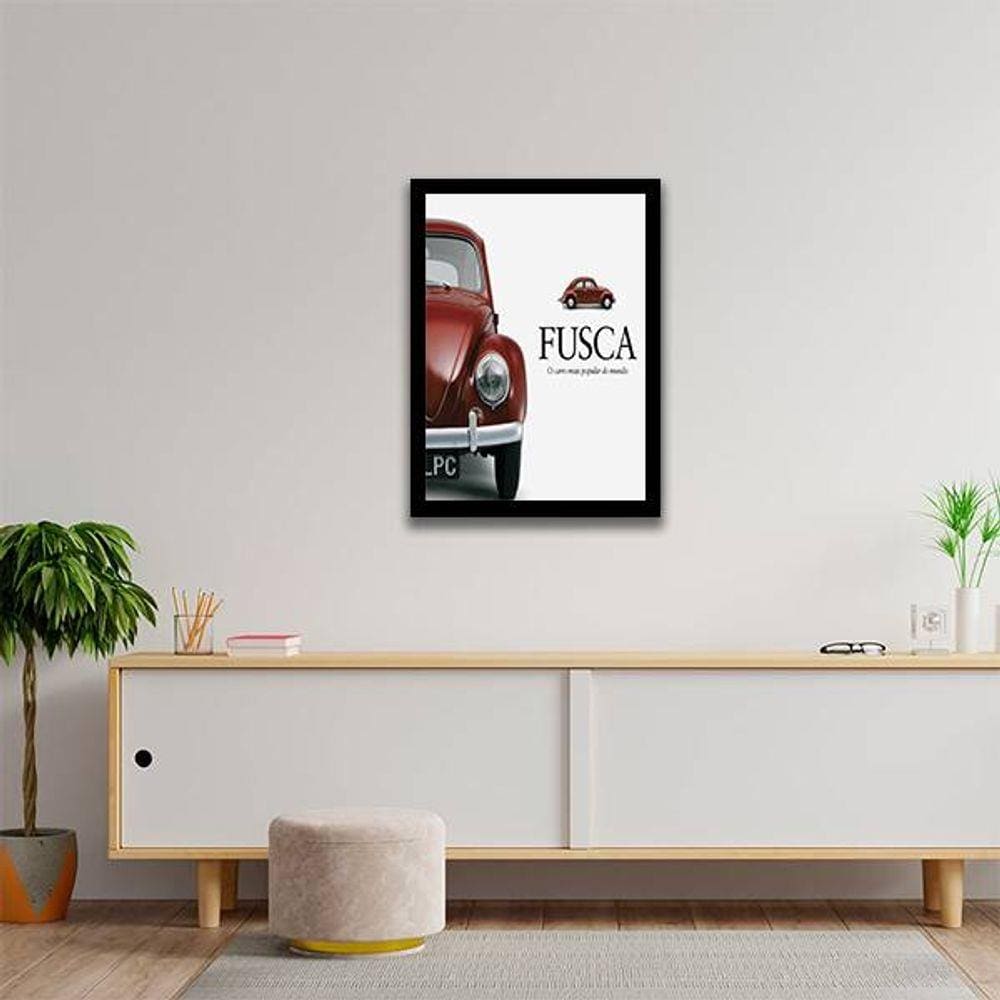 Quadro Decorativo Propaganda Fusca Vintage