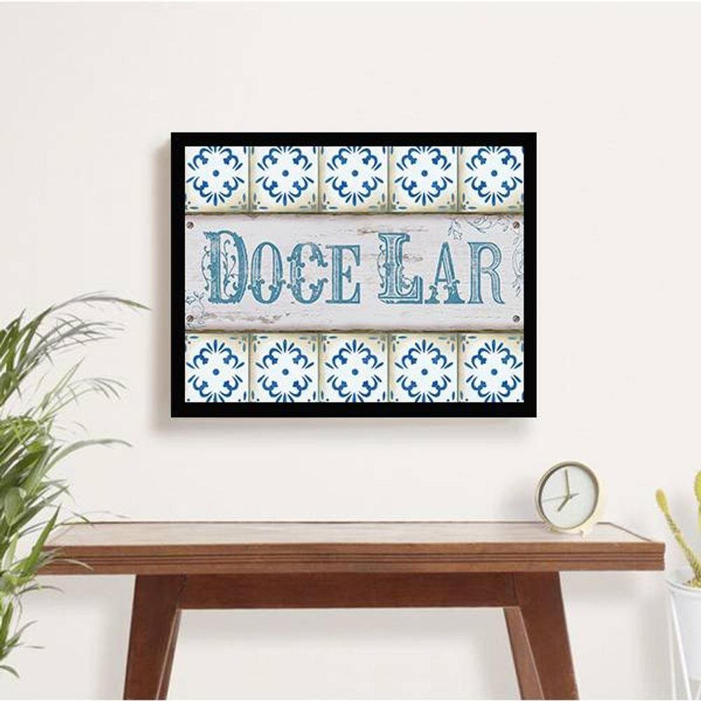 Quadro Decorativo Envelhecido - Doce Lar