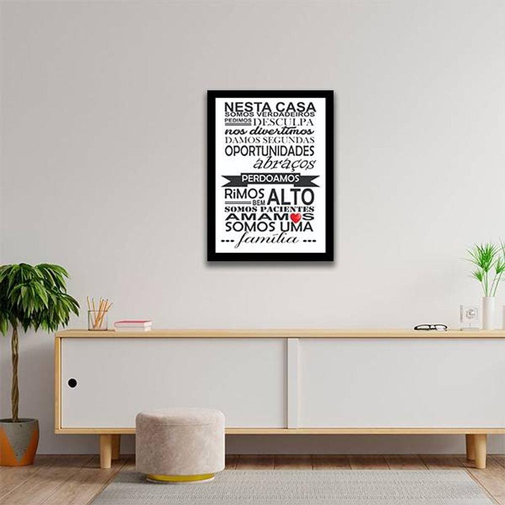 Quadro Decorativo Frases Sobre Família