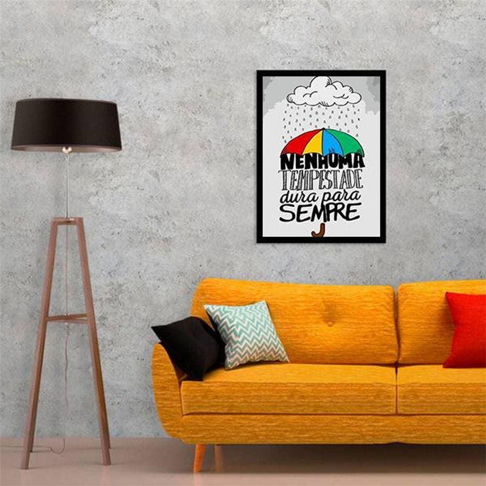 Quadro Decorativo Nenhuma Tempestade Dura Para Sempre