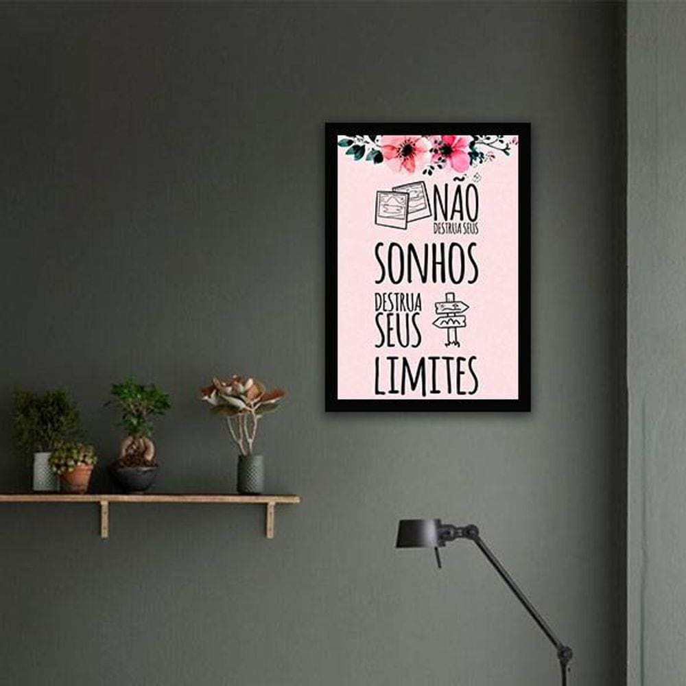 Quadro Decorativo Não Destrua Seus Sonhos