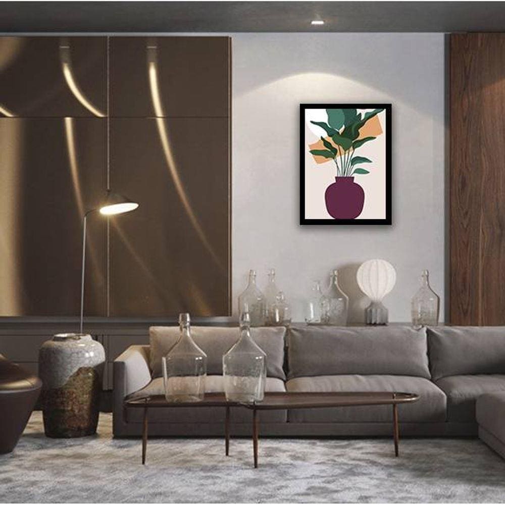 Quadro Decorativo Abstrato Figurativo Vaso Forma II