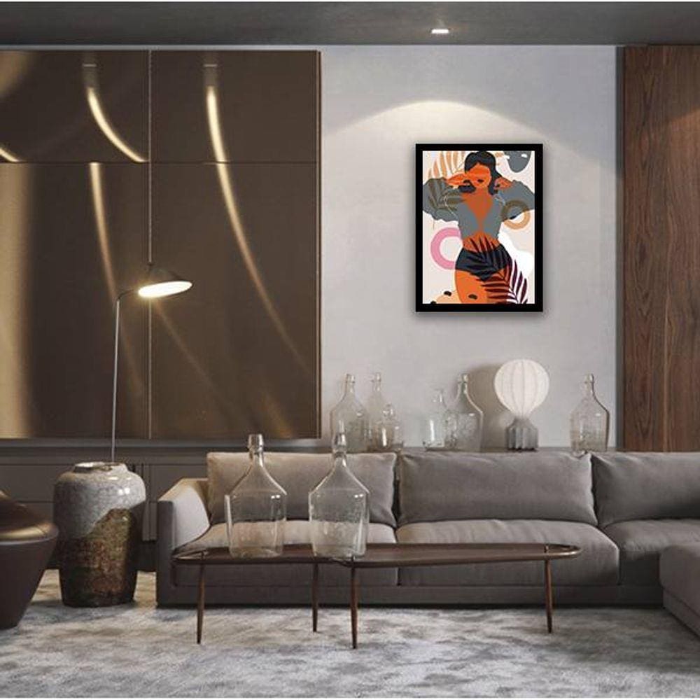 Quadro Decorativo Abstrato Figurativo Mulher Forma II
